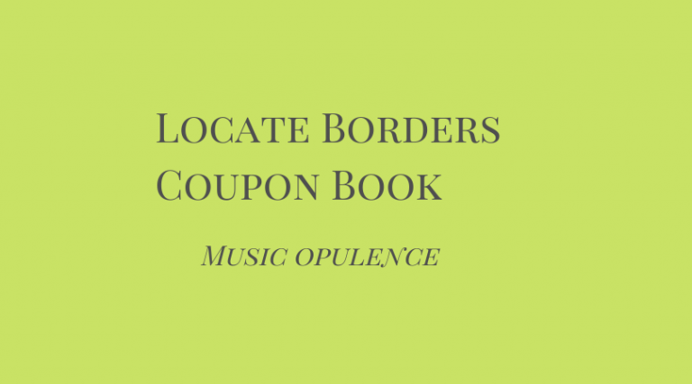 Locate Borders Coupon Book